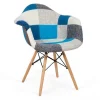Scaun Fotoliu Patchwork BUC 243 albastru Scaun Fotoliu Patchwork BUC 243 albastru