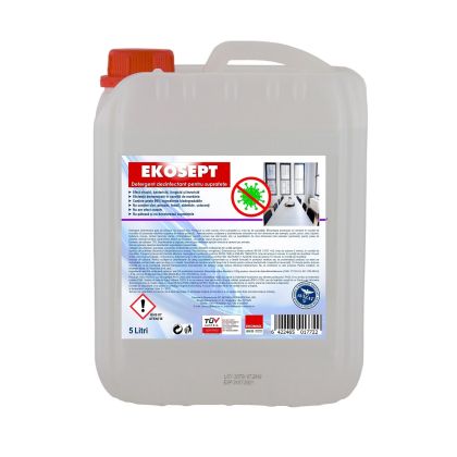 EkoSept Detergent dezinfectant pentru suprafete canistra 5 litri EkoSept Detergent dezinfectant pentru suprafete canistra 5 litri