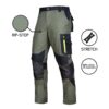 PANTALONI ULTRATECH RIP-STOP STRETCH VERZI CU TALIE