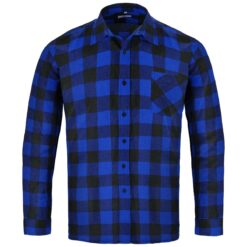 CĂMAȘĂ FLANCO ALBASTRĂ DIN FLANEL