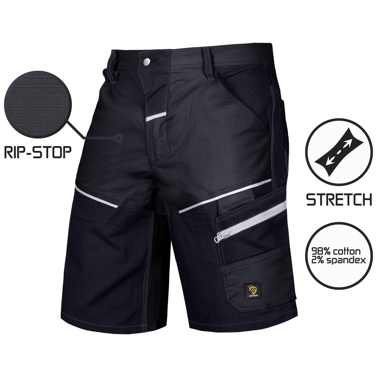 PANTALONI SCURT NEGRI LANDER SPANDEX PANTALONI SCURT NEGRI LANDER SPANDEX