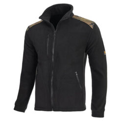 FLEECE 350G NEGRU + RANFORSAT CU CAMO