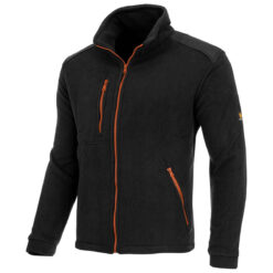 FLEECE RANFORSAT NEGRU + PORTOCALIU 350G