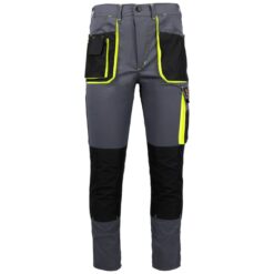 PANTALONI PROMAN STRETCH 250 WAIST GRI+GALBEN