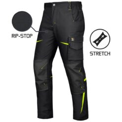 PANTALONI TITANFIT RIP-STOP STRETCH NEGRI CU TALIE