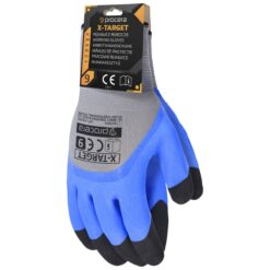 MĂNUȘI DE PROTECȚIE X-TARGET CU ACOPERIRE CU LATEX ȘI SISTEM DE AGĂȚARE