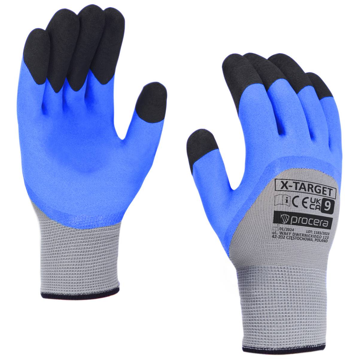 Mănuși de protecție X-TARGET acoperite cu latex Mănuși de protecție X-TARGET acoperite cu latex