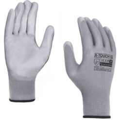 MĂNUȘI DE PROTECȚIE CU ÎNCOPERIȘ PU X-TOUCH GRI